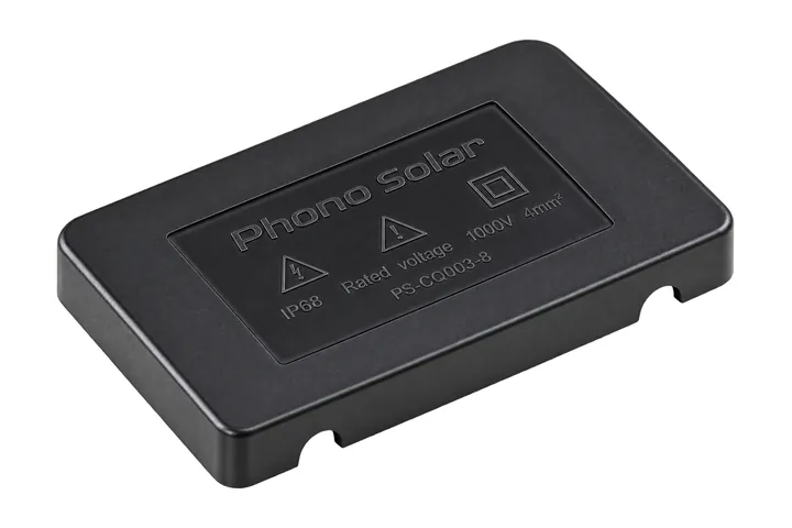 Black plastic solar junction box cover