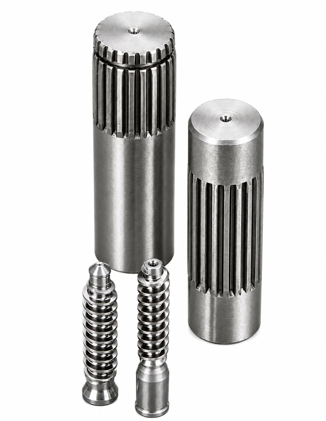 Knurled dowel pins and grooved forming pins