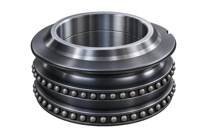 Cutter ring with two rows of carbide button inserts