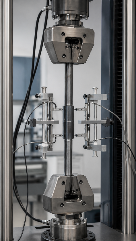 Tensile and cyclic testing of a component on a universal testing machine – quality assurance manufacturing – FORMET