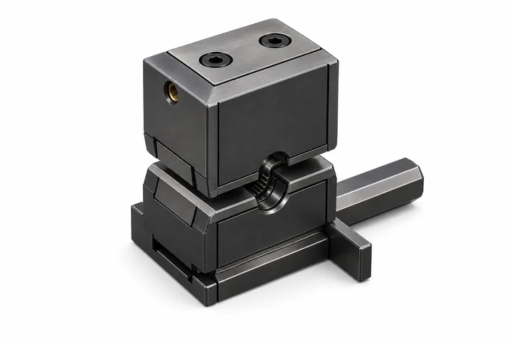 Compact two-part clamping tool, rear view