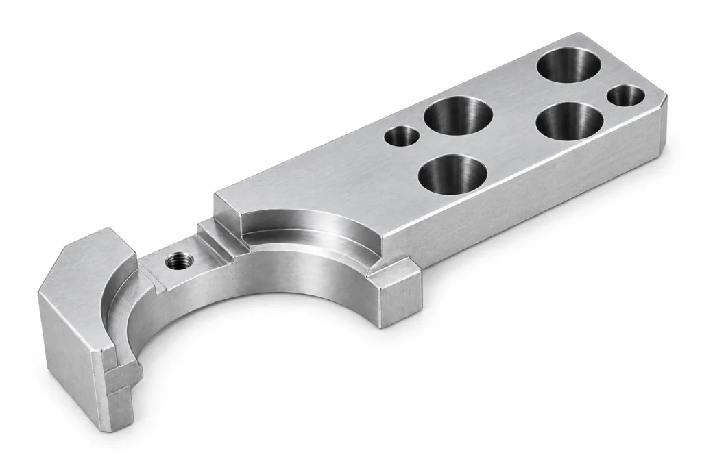 Machined metal fixture