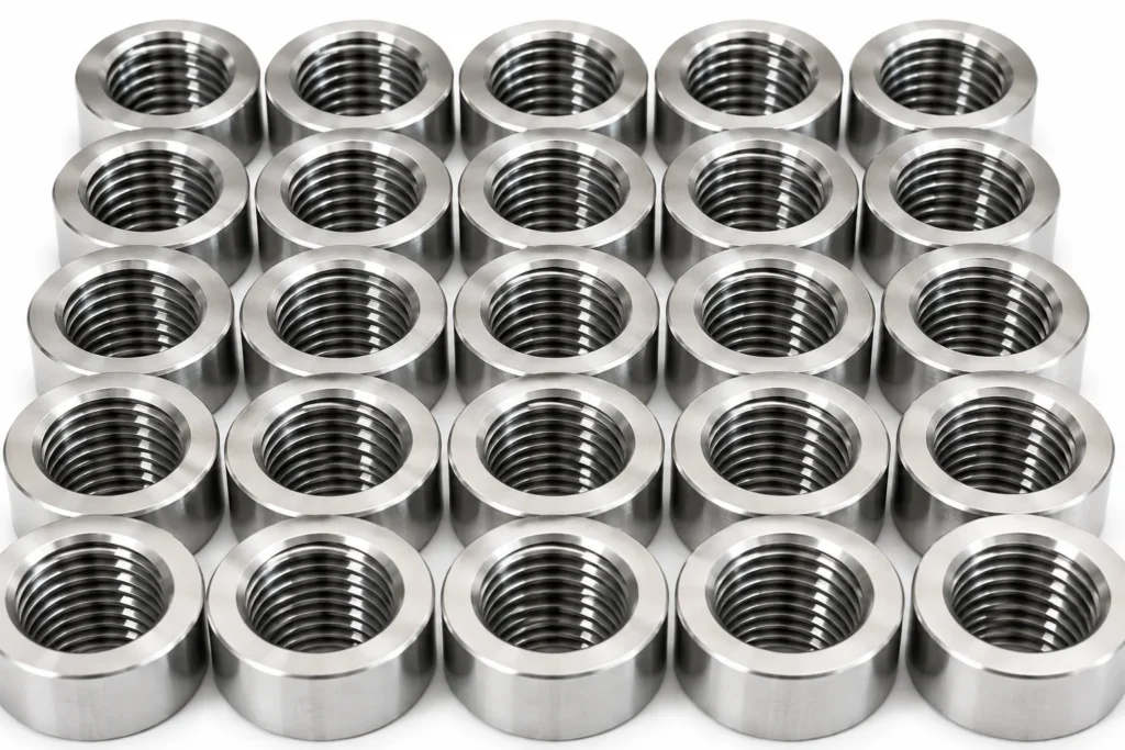 Polished threaded inserts